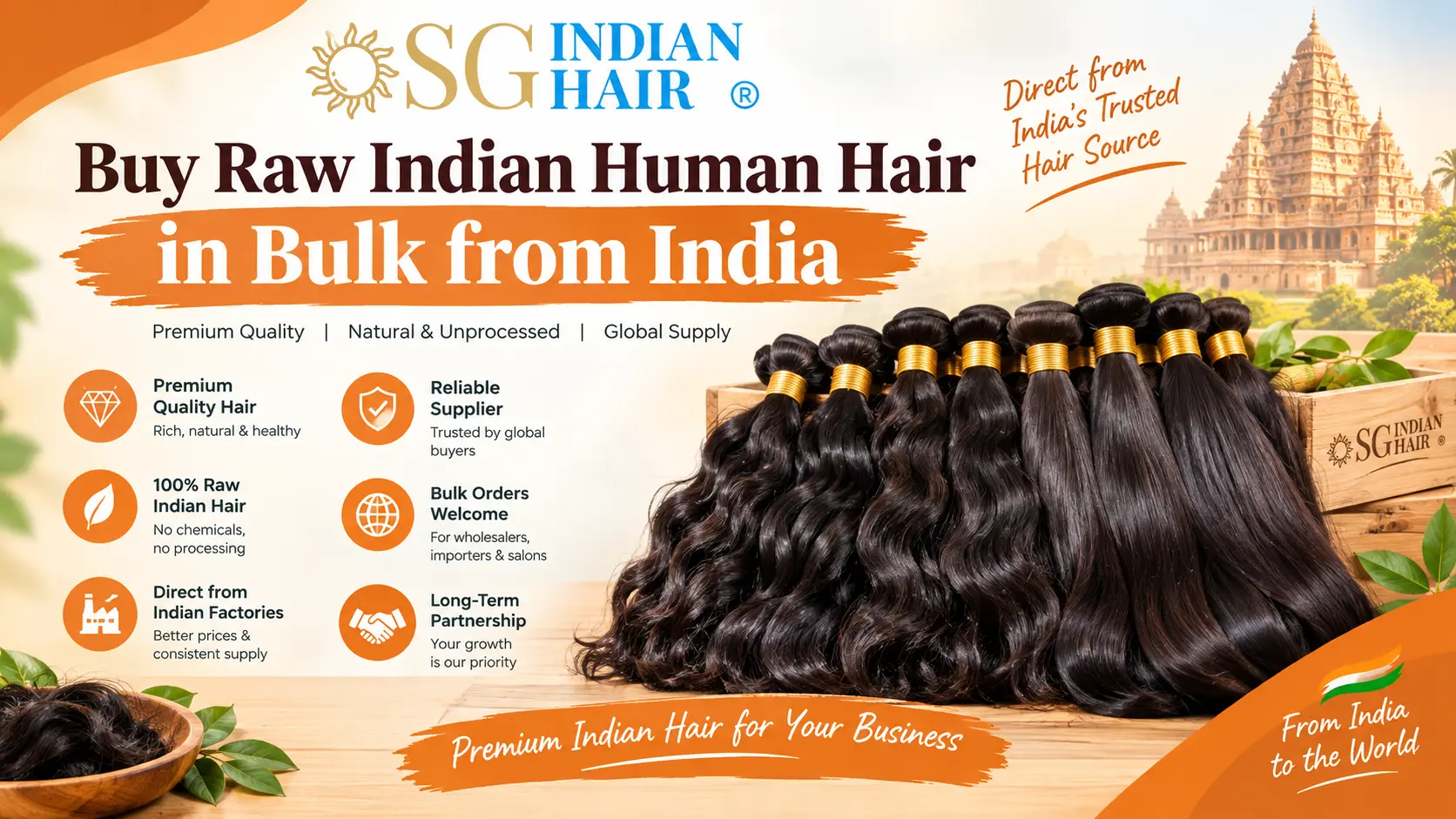How to Buy Raw Indian Human Hair in Bulk from India